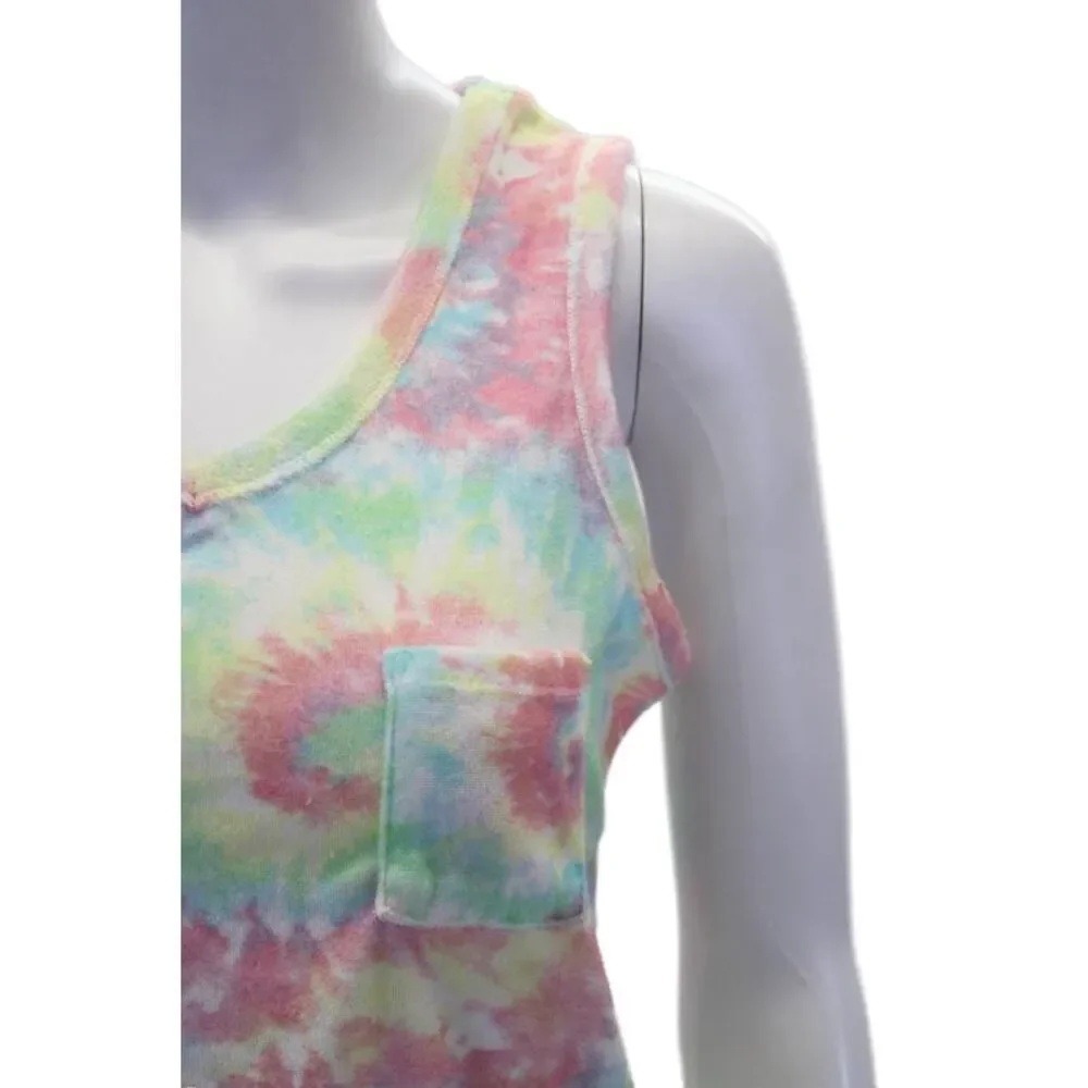 Emerson Road Womens Tie Dye Sleepwear Tank Top + Shorts Set Multicolor Size XS
